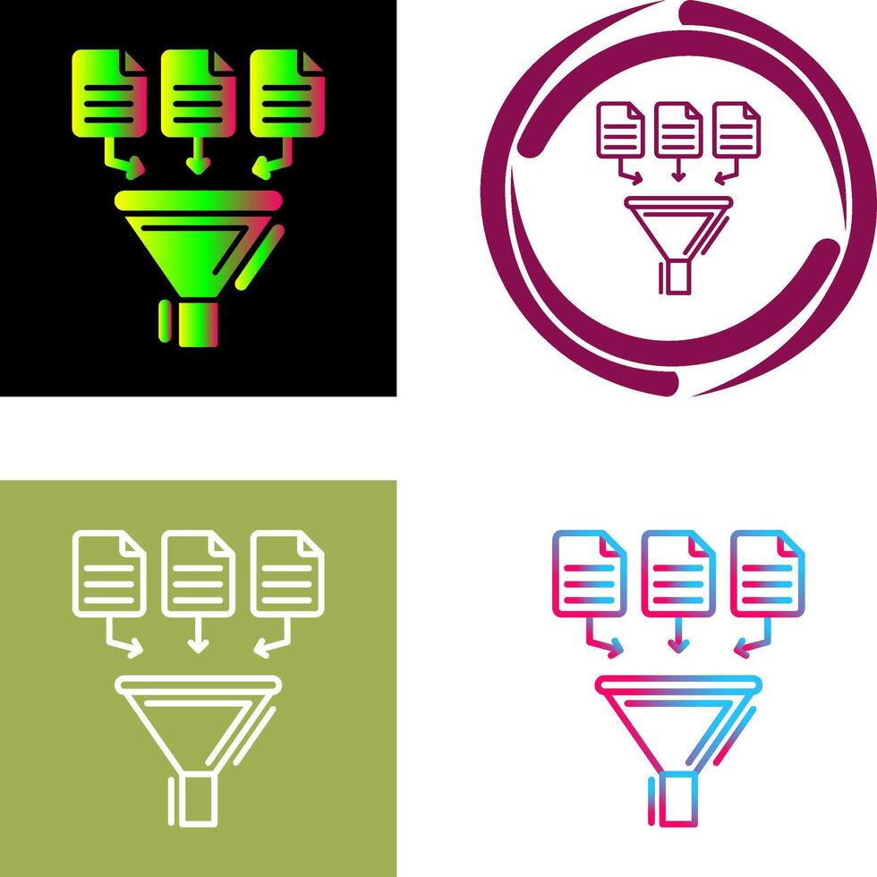 Data Collection Icon Design vector