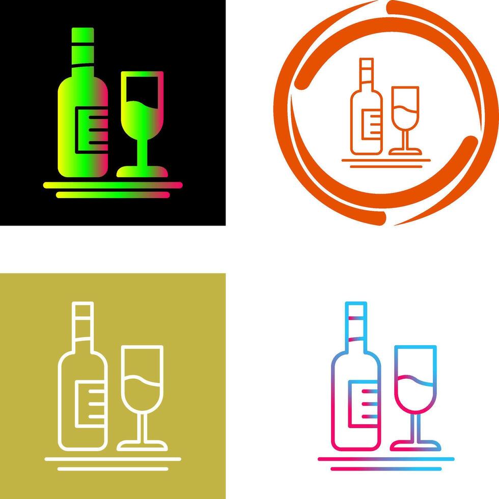 White Wine Icon Design vector