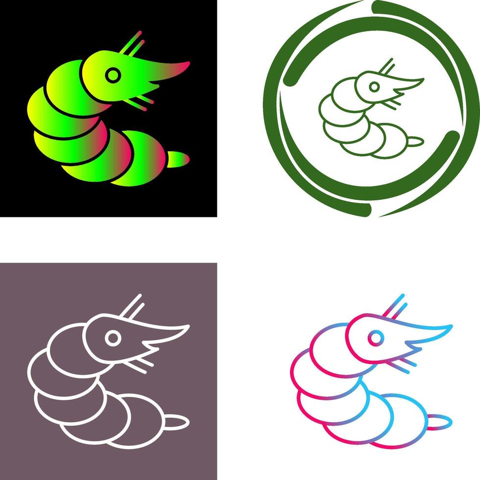 Shrimp Icon Design vector