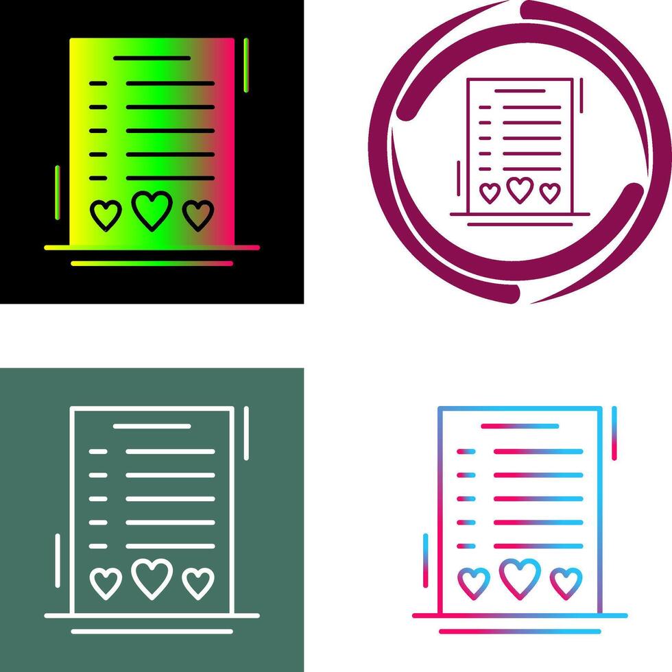 Wishlist Icon Design vector