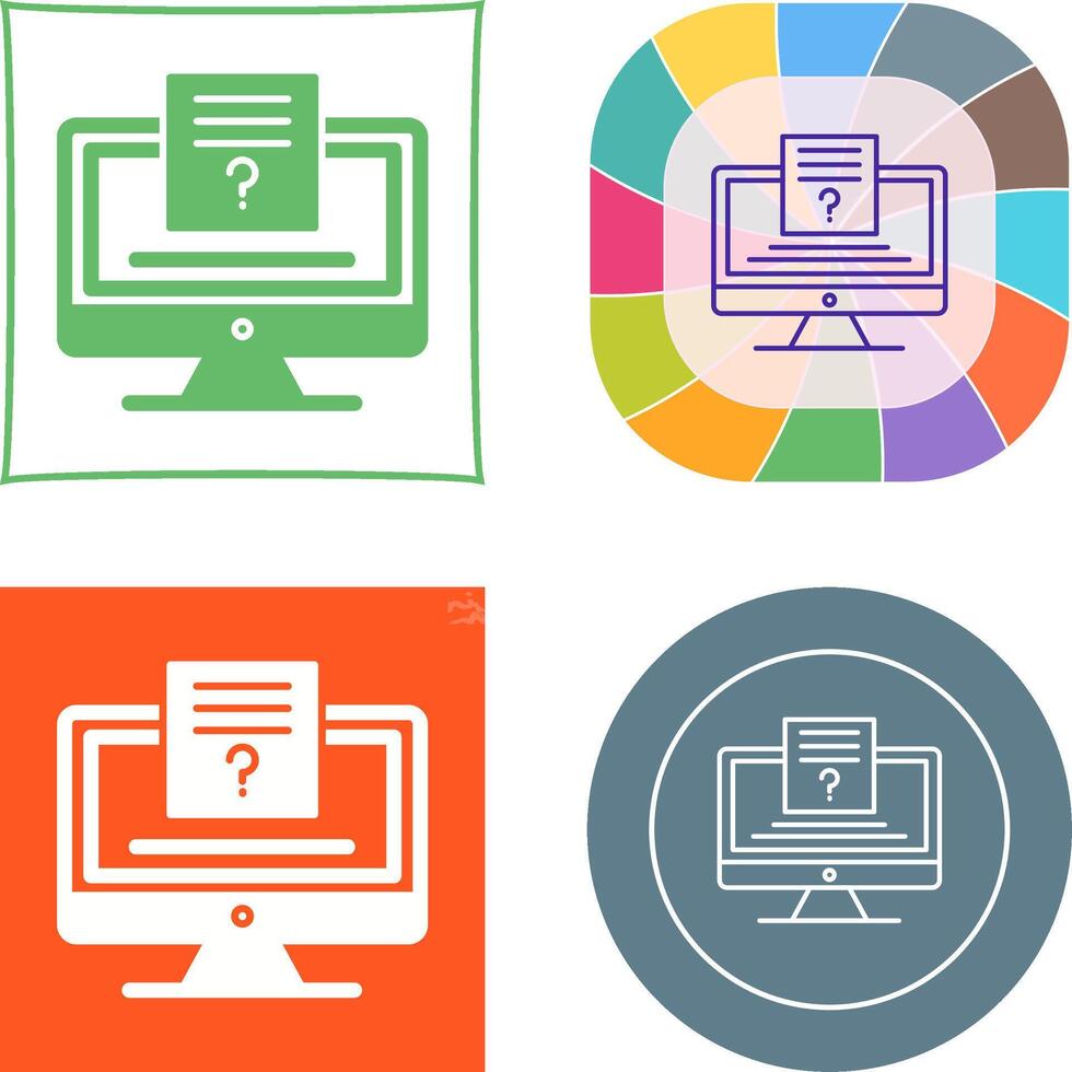 Quiz Icon Design vector