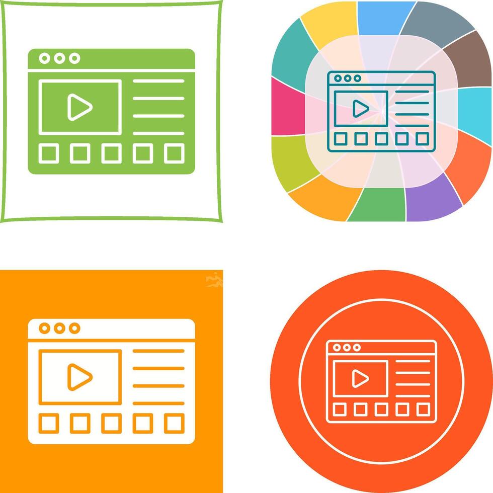 Online Tutorials Icon Design vector