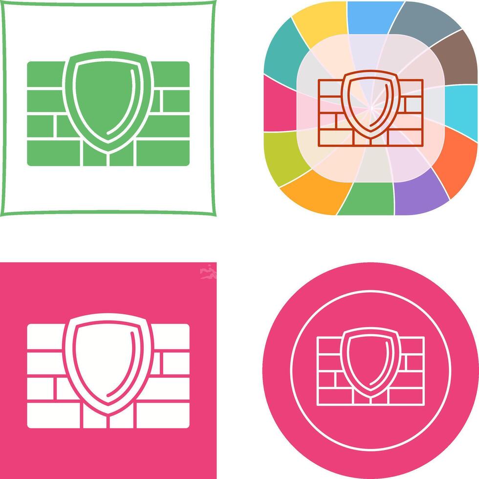 Firewall Icon Design vector