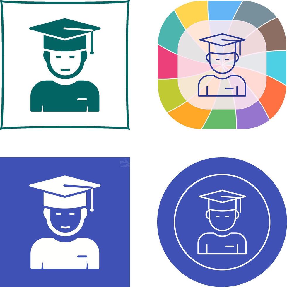 Graduate Student Icon Design vector