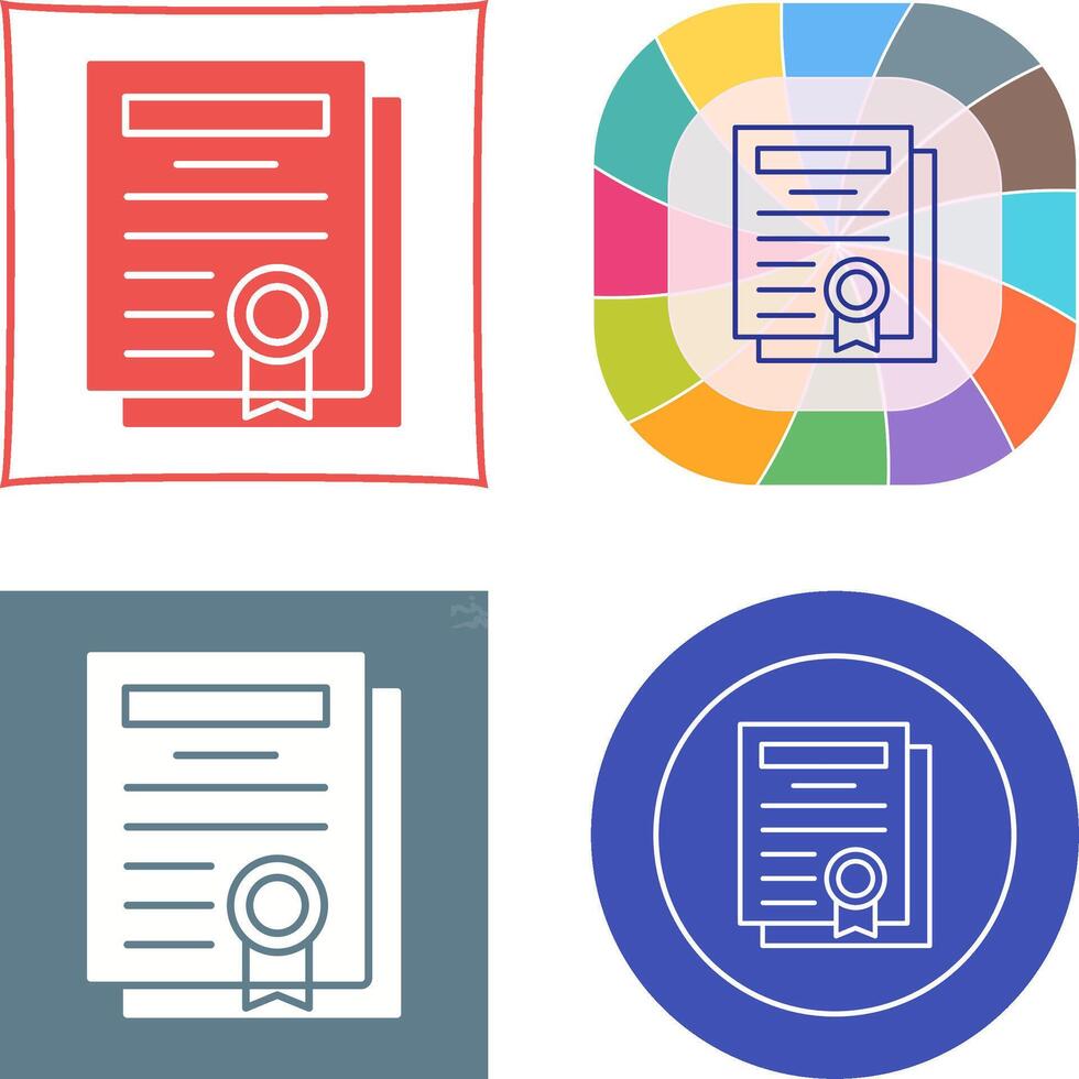 Diploma Icon Design vector