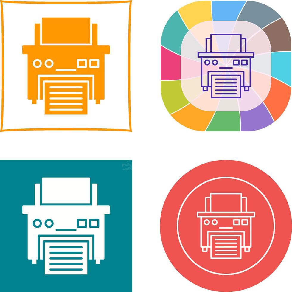 Printer Icon Design vector
