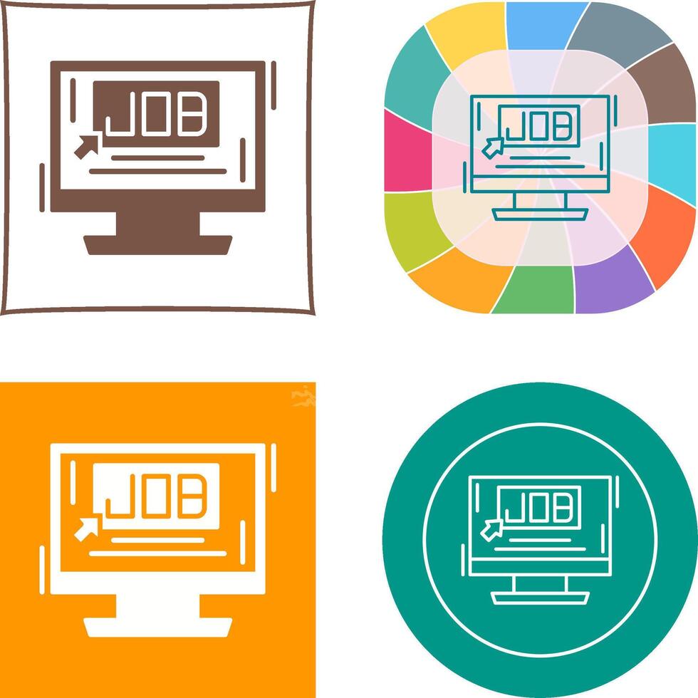 Job Icon Design vector