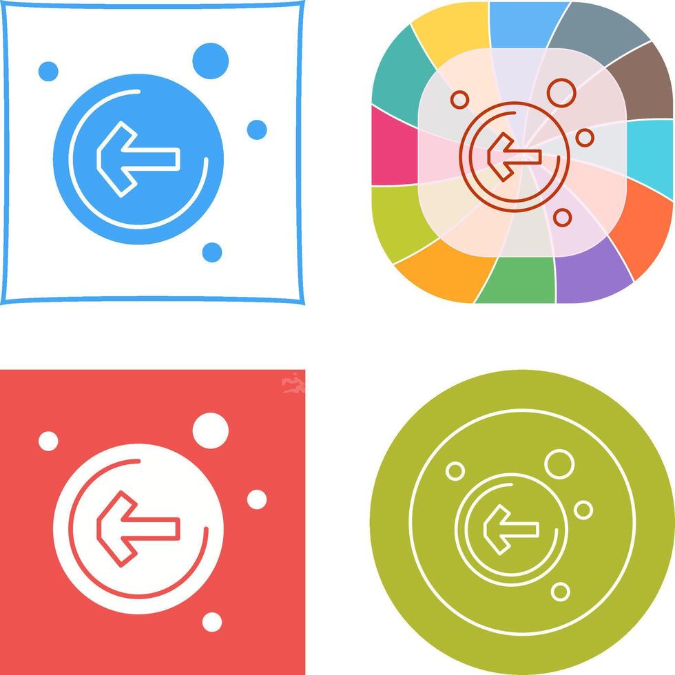 Left Arrow Icon Design vector