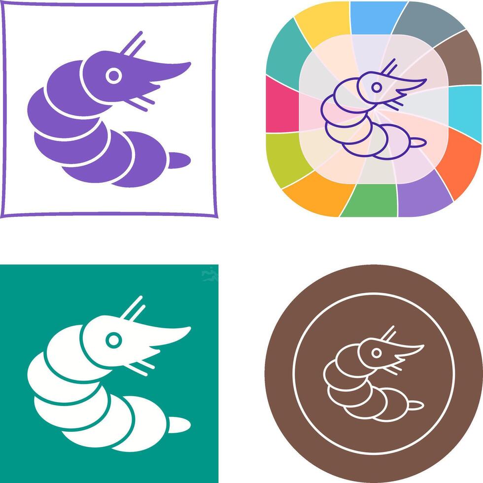 Shrimp Icon Design vector