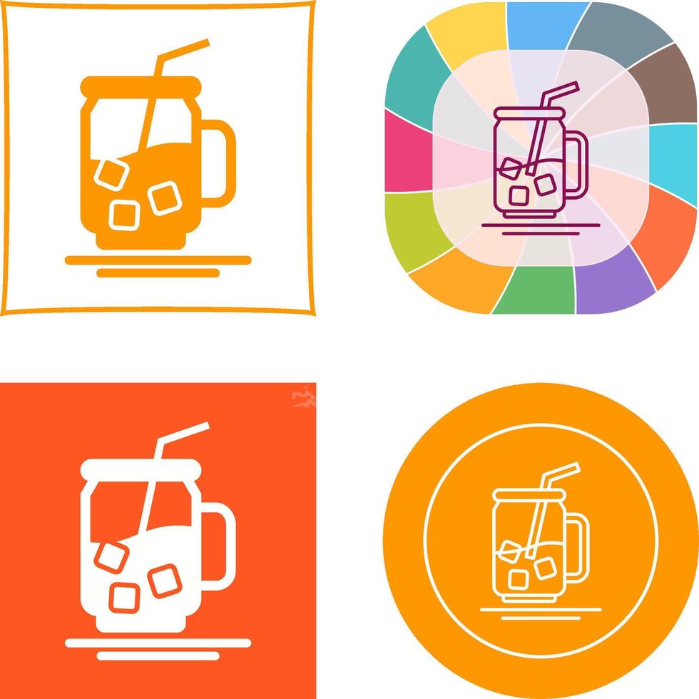 Iced Tea Icon Design vector