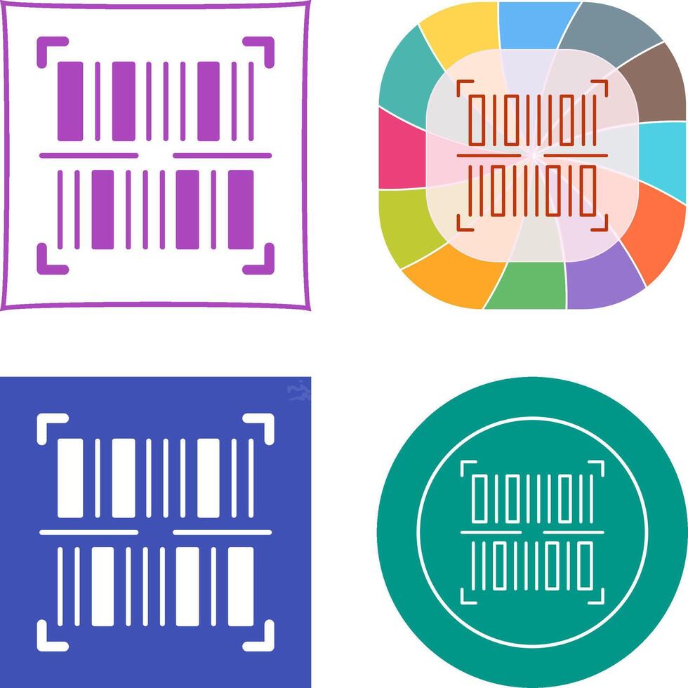 BarCode Icon Design vector