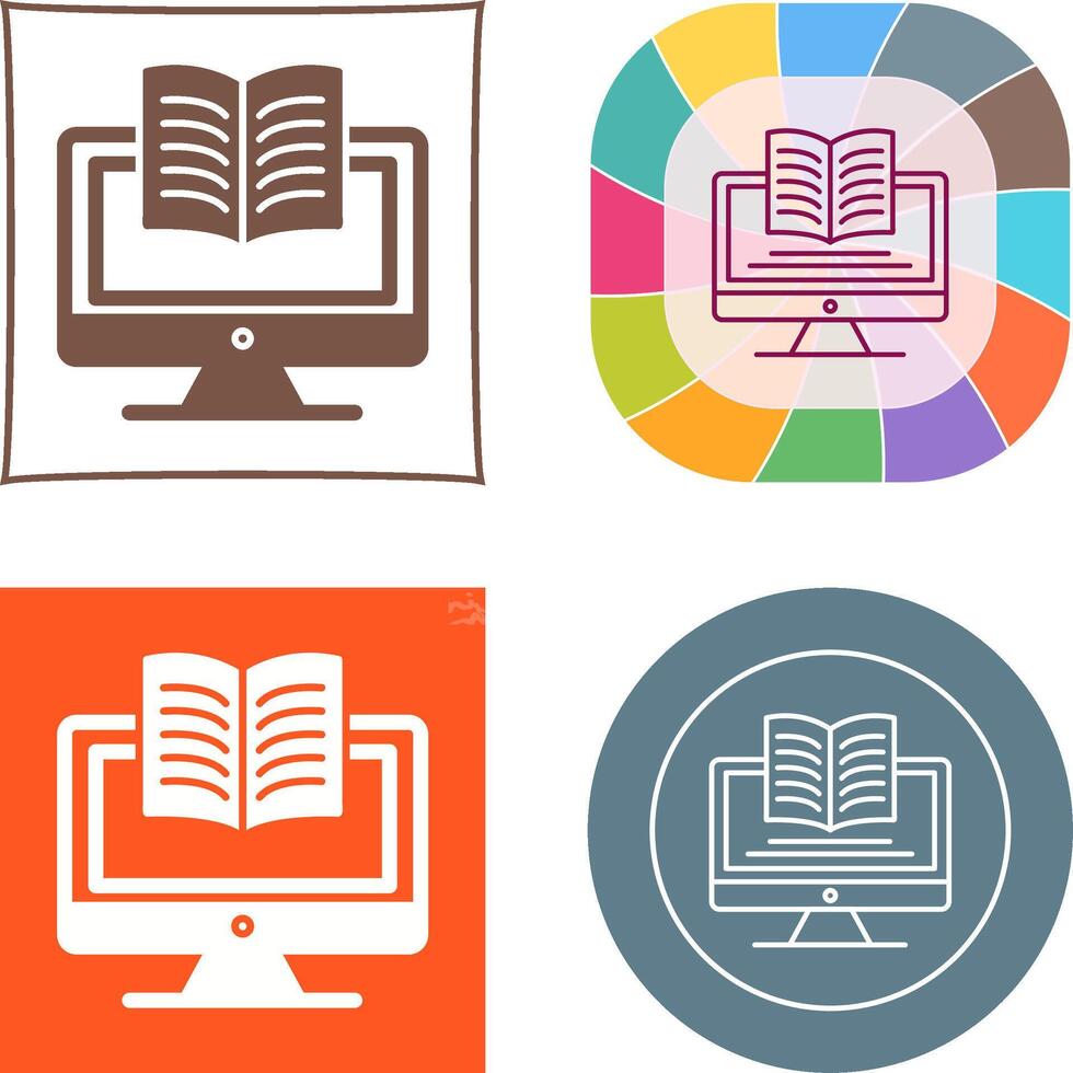 Digital Learning Icon Design vector