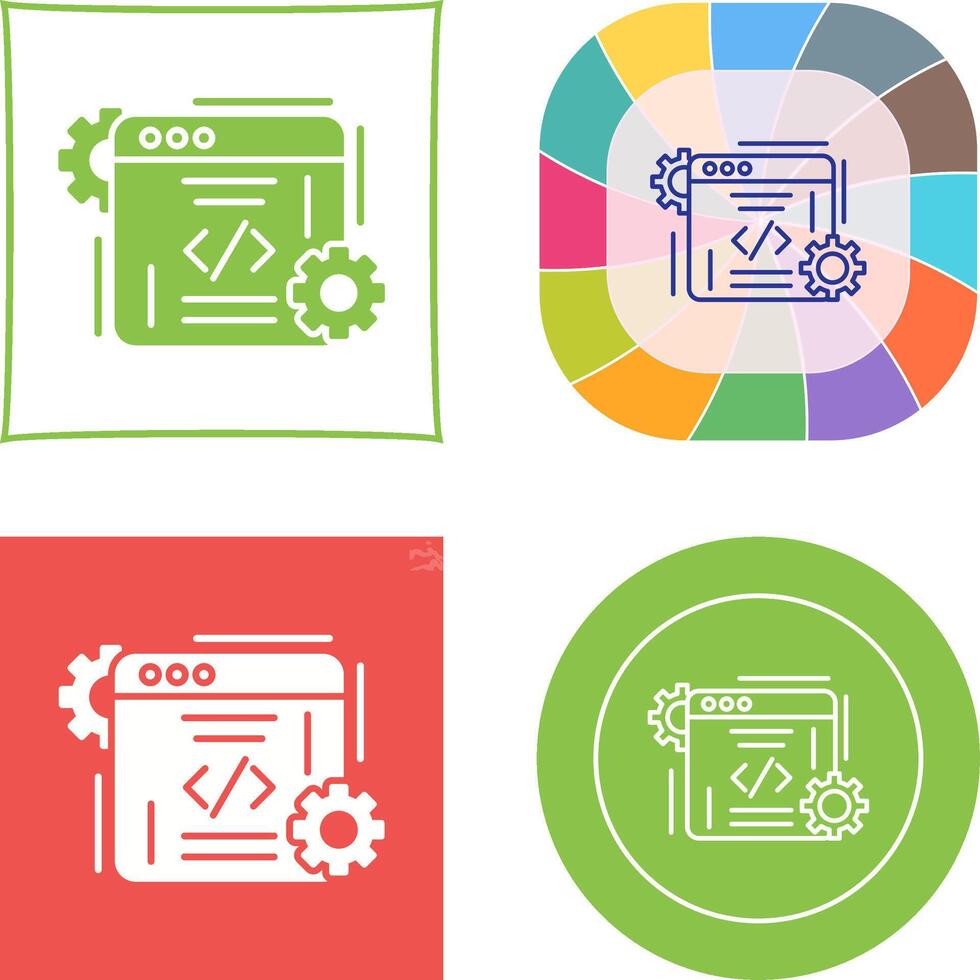 Coding Icon Design vector