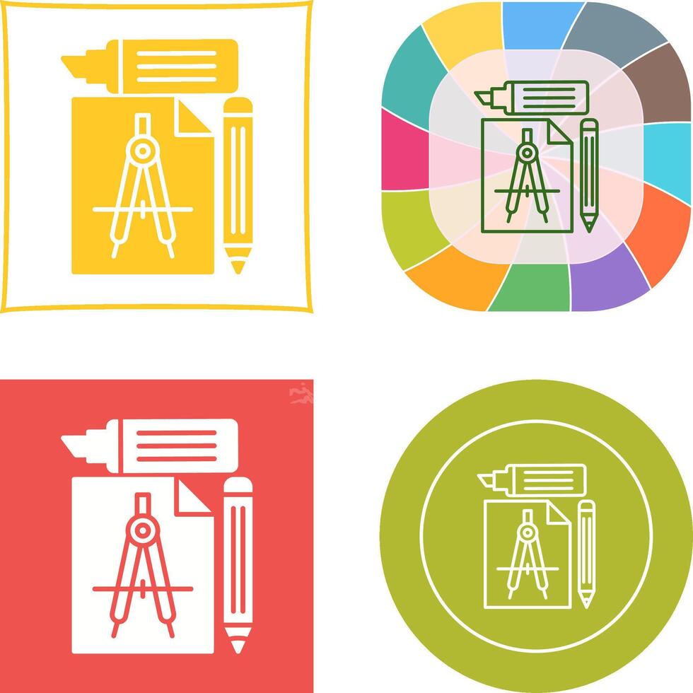 Study Tools Icon Design vector