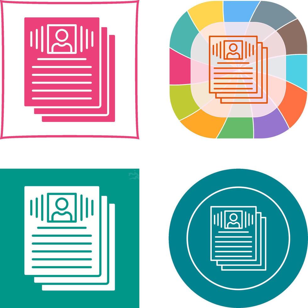 Resume Icon Design vector