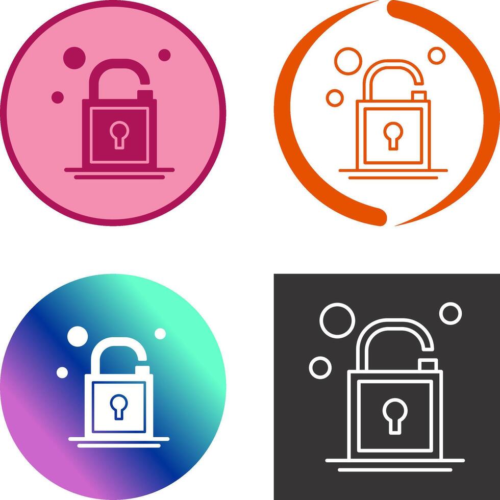 Open Lock Icon Design vector