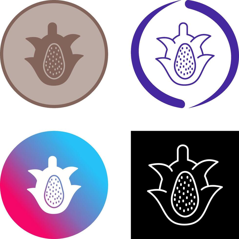 Dragon Fruit Icon Design vector