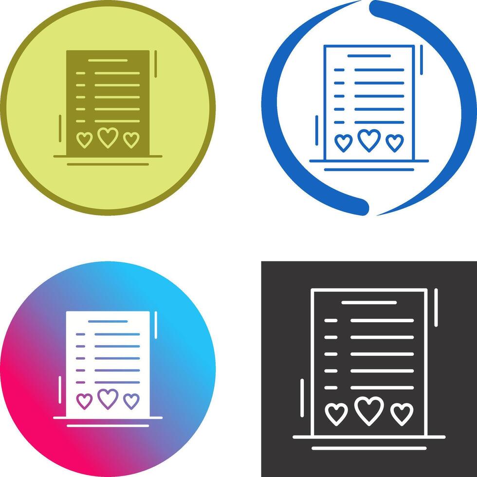 Wishlist Icon Design vector