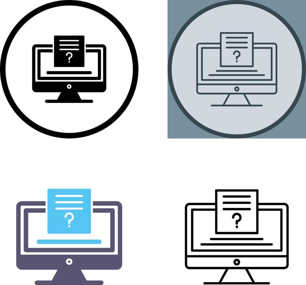 Quiz Icon Design vector