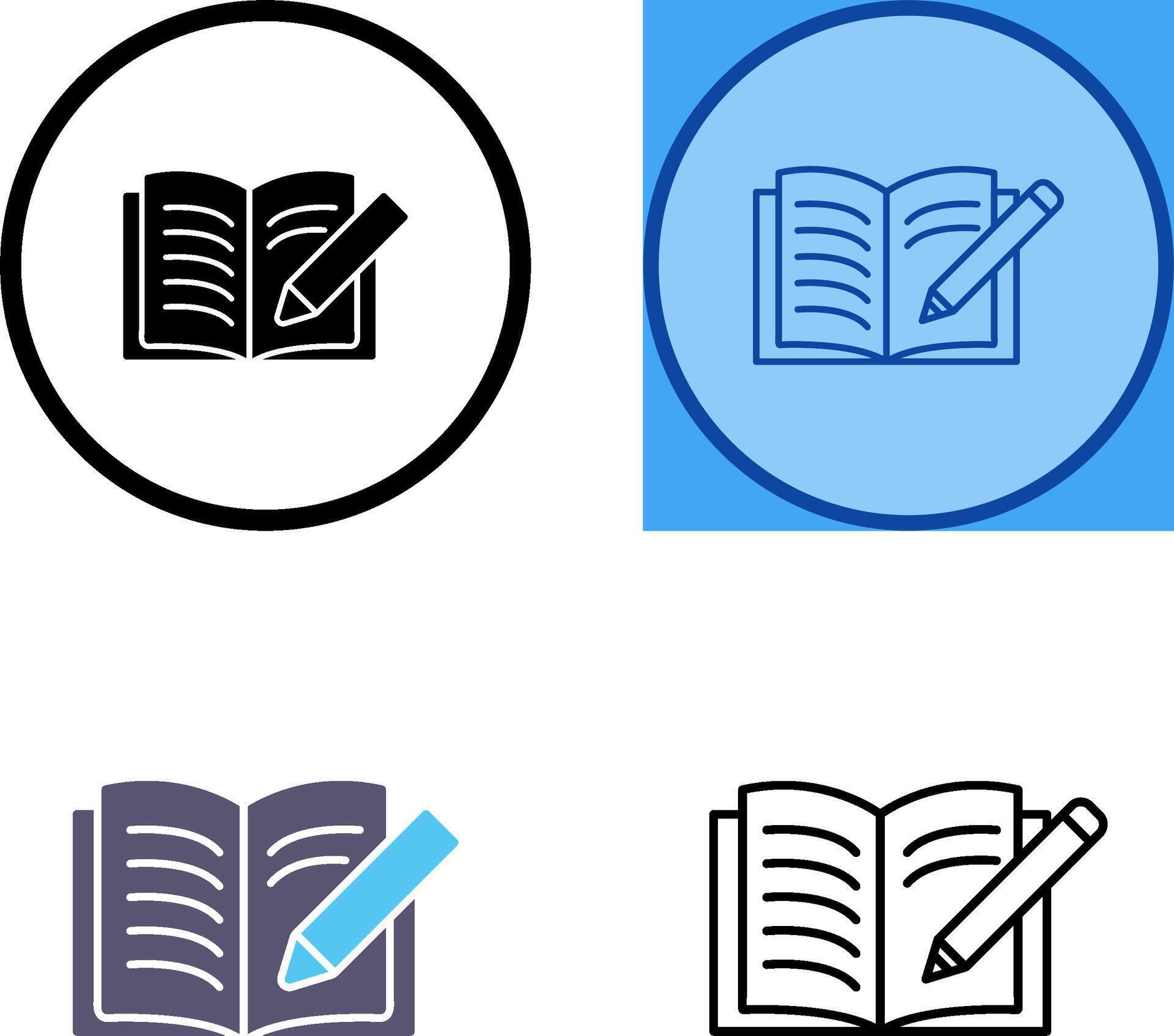 Write Icon Design 44348602 Vector Art at Vecteezy