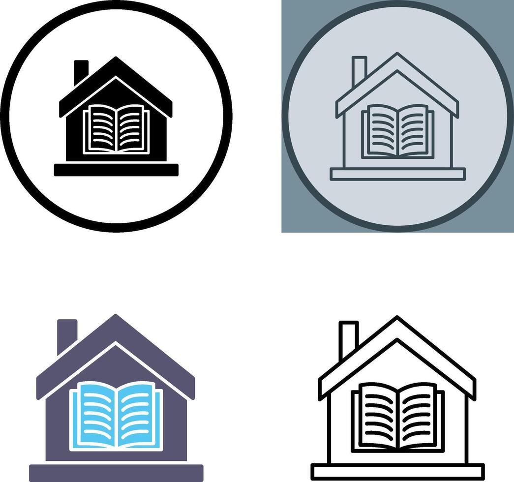 Homeschooling Icon Design vector