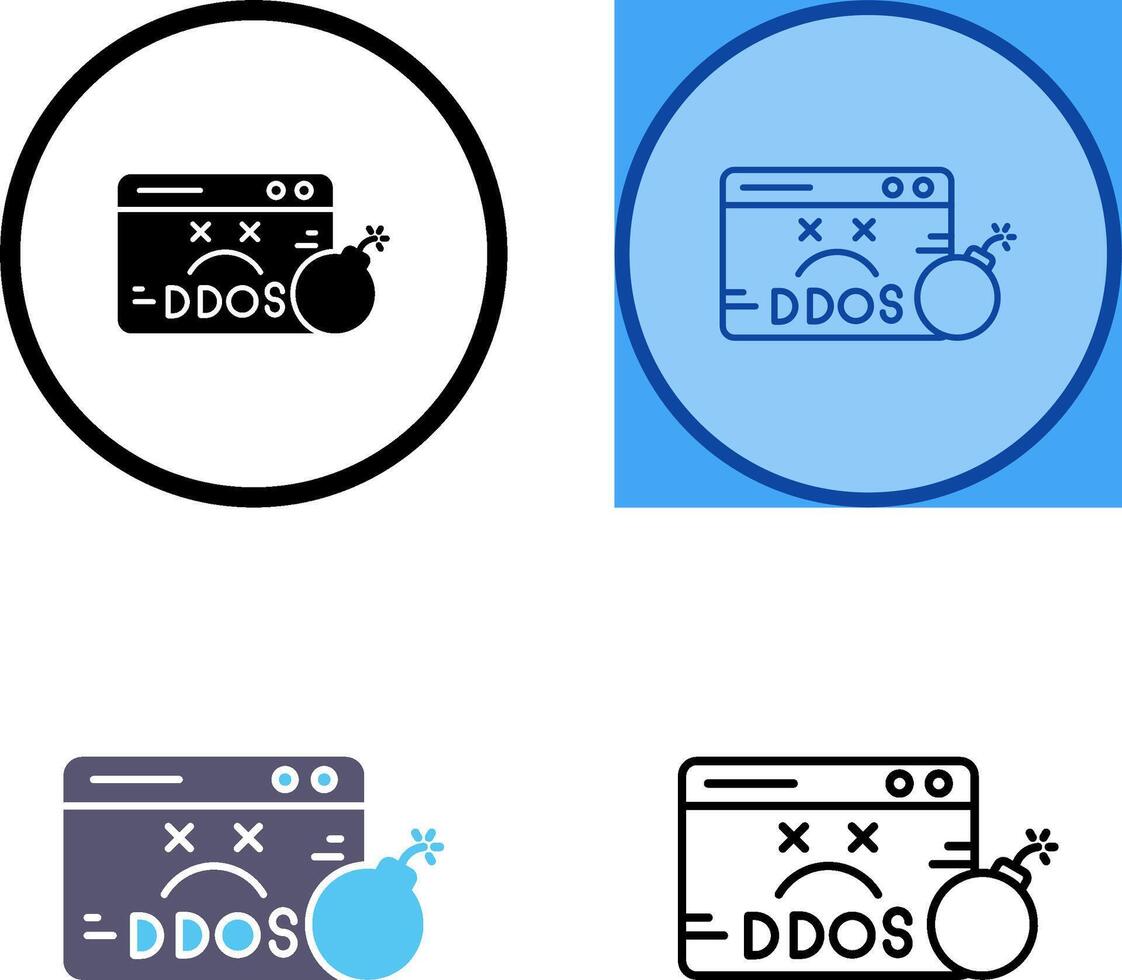 ddos icono diseño vector