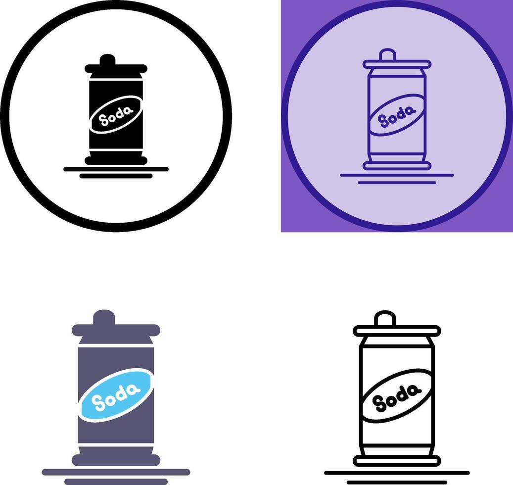 Soda Can Icon Design vector