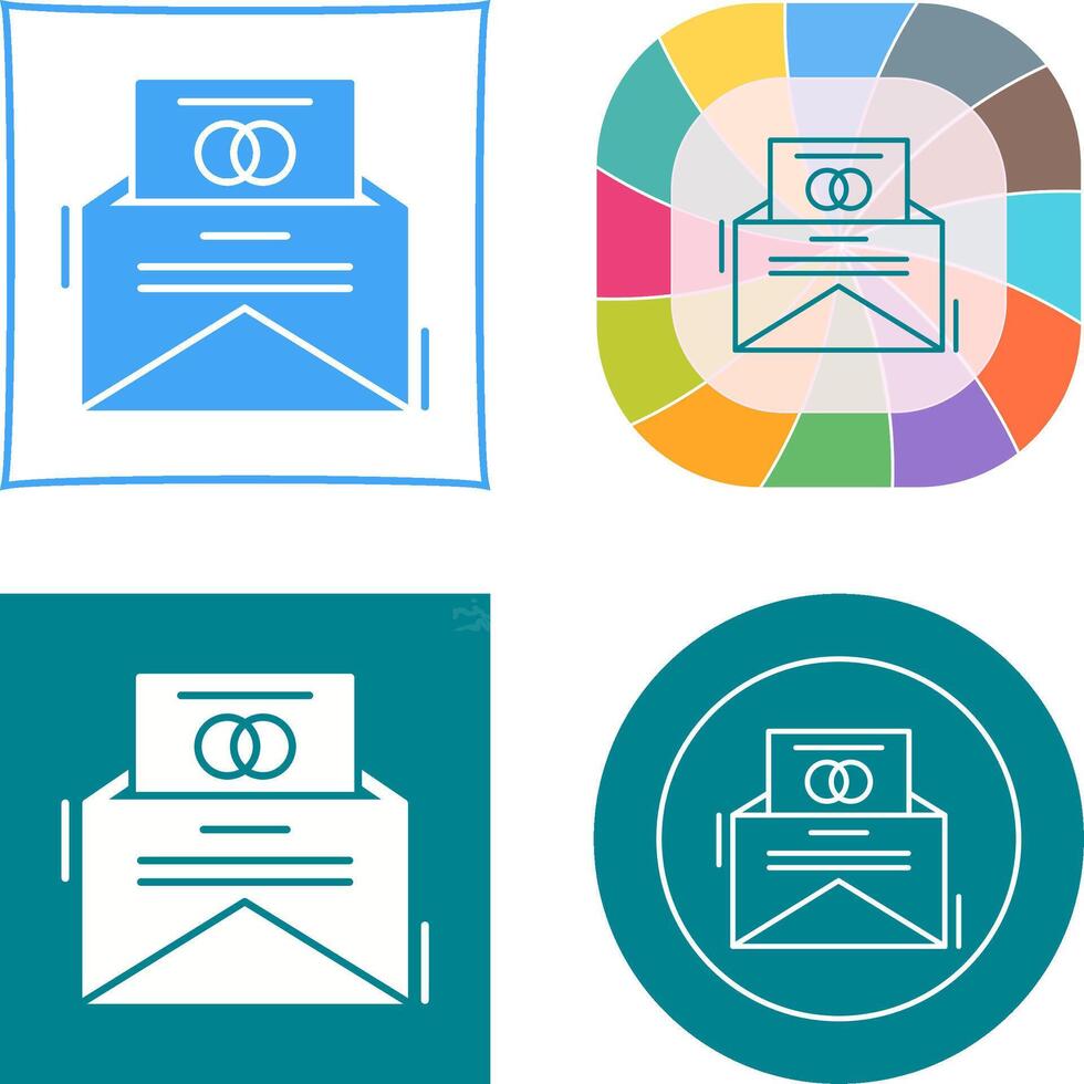 Invitation Card Icon Design vector