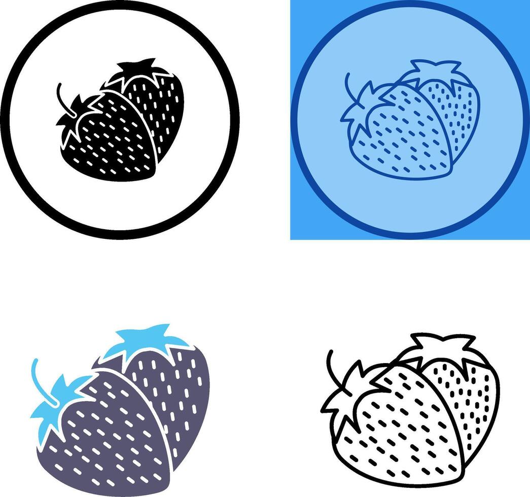Strawberry Icon Design vector