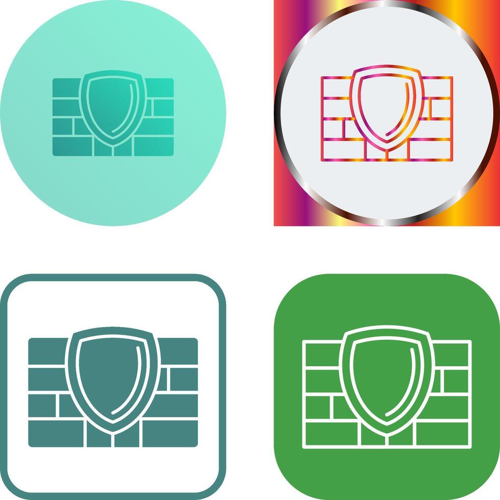 Firewall Icon Design vector