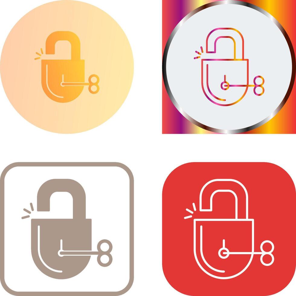 Unlock Icon Design vector