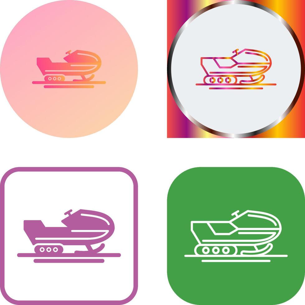 Snowmobile Icon Design vector