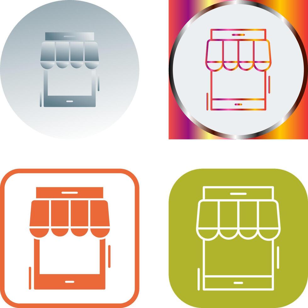 Online Shop Icon Design vector