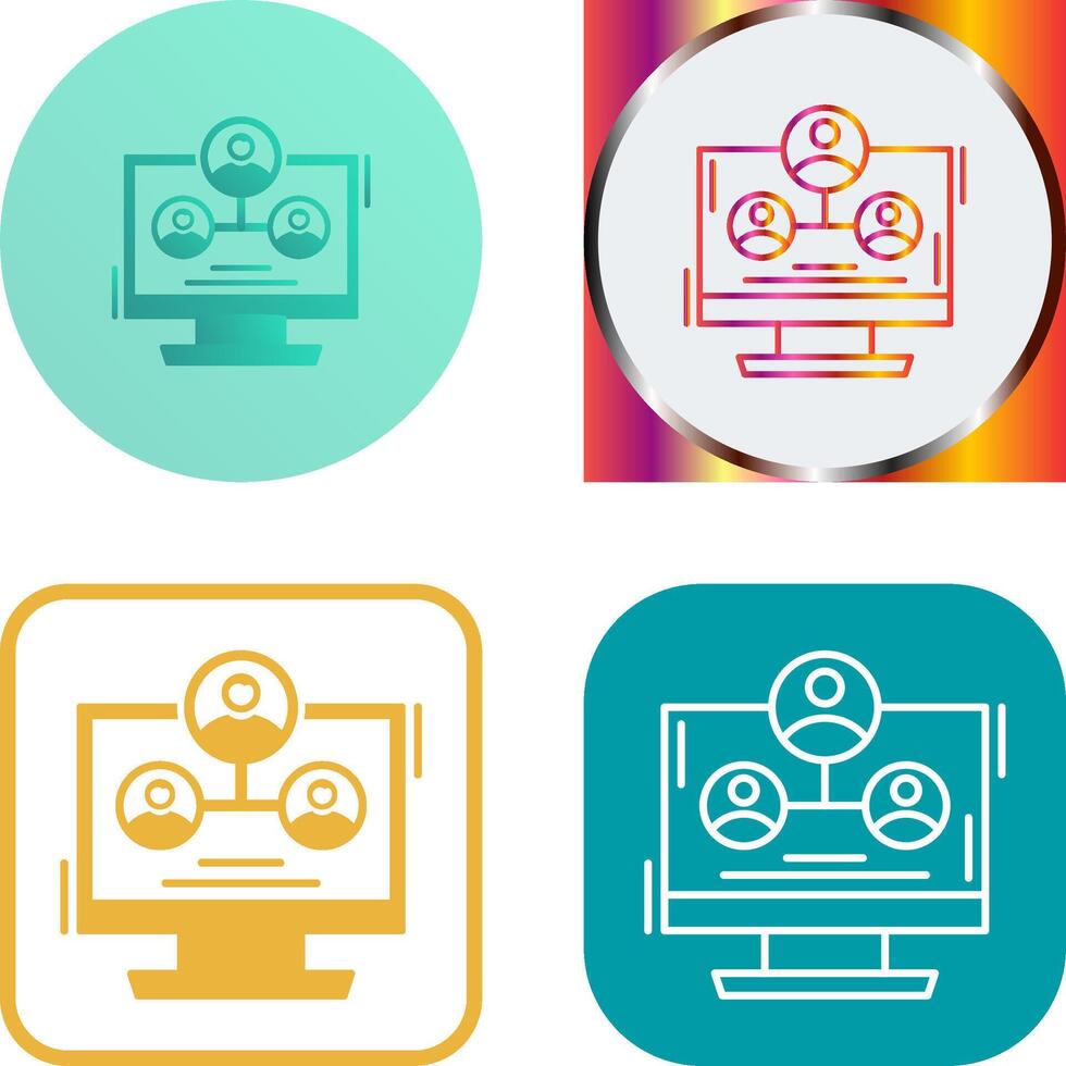 Hierarchy Structure Icon Design vector