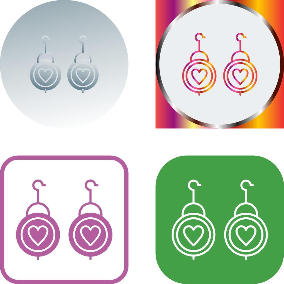 Earrings Icon Design vector