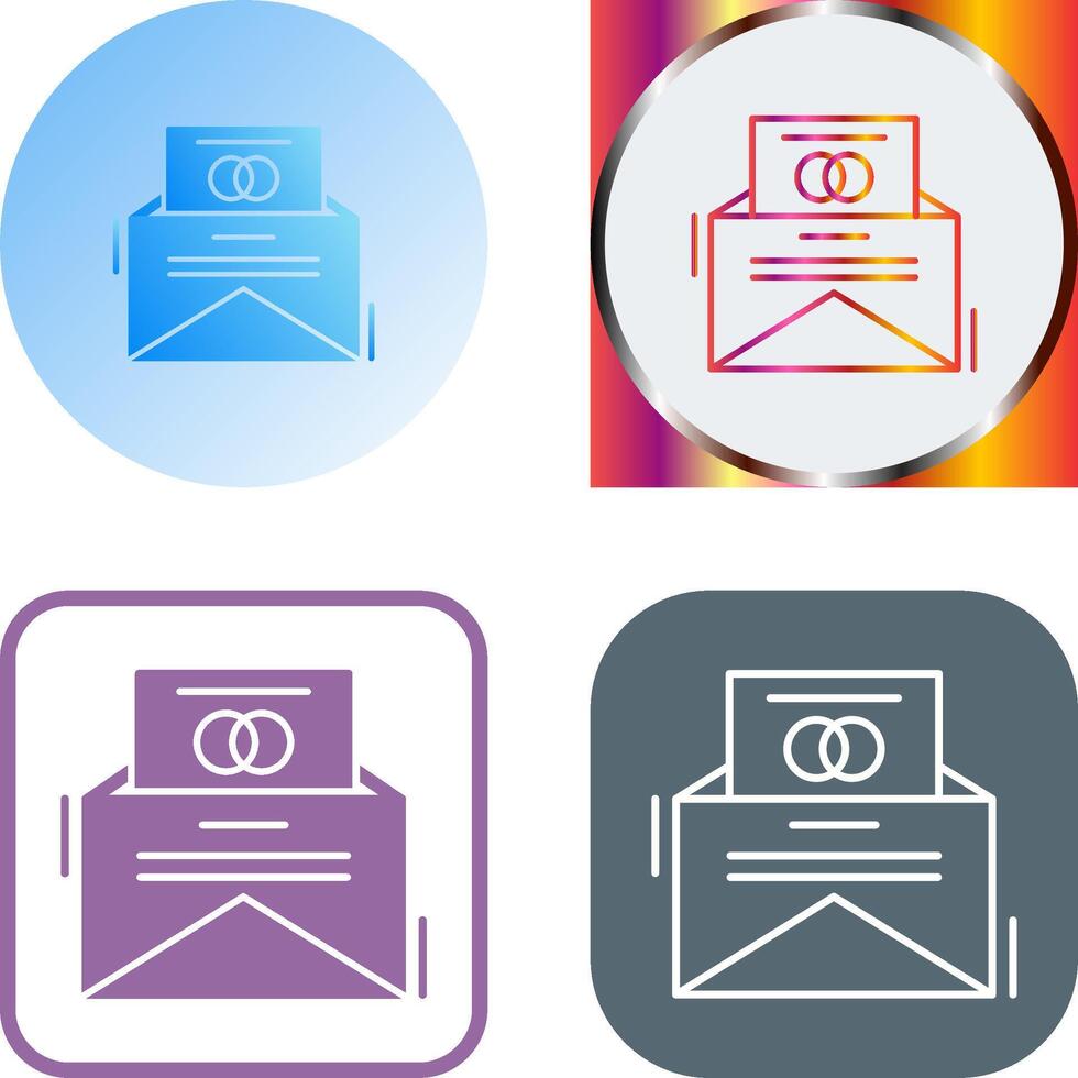 Invitation Card Icon Design vector