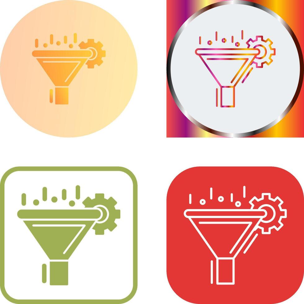 Filtering Icon Design vector