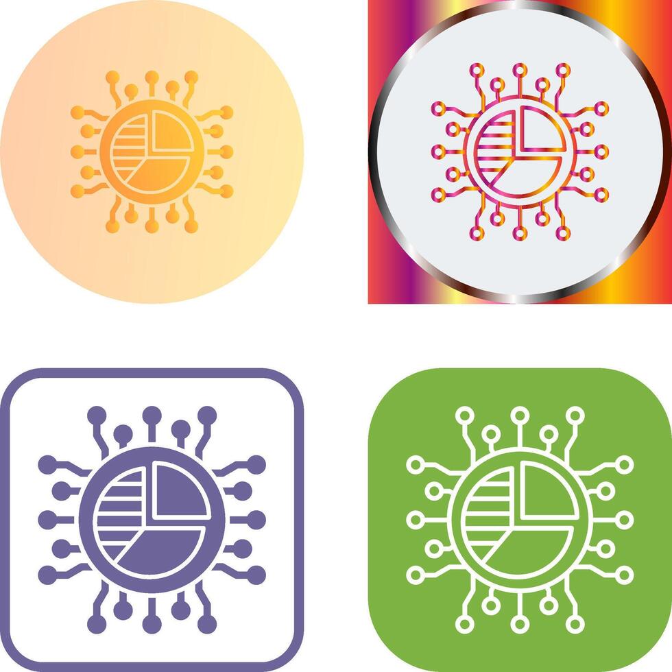 Pie Chart Icon Design vector