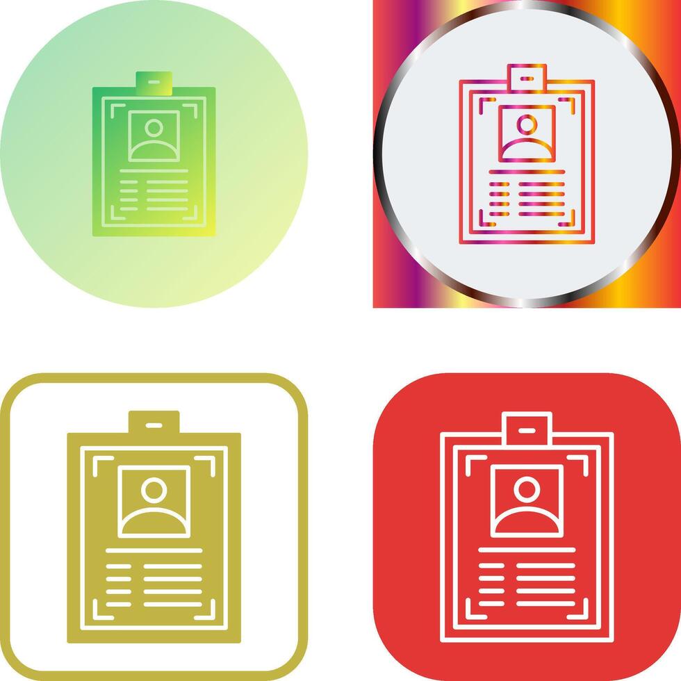 ID Card Icon Design vector