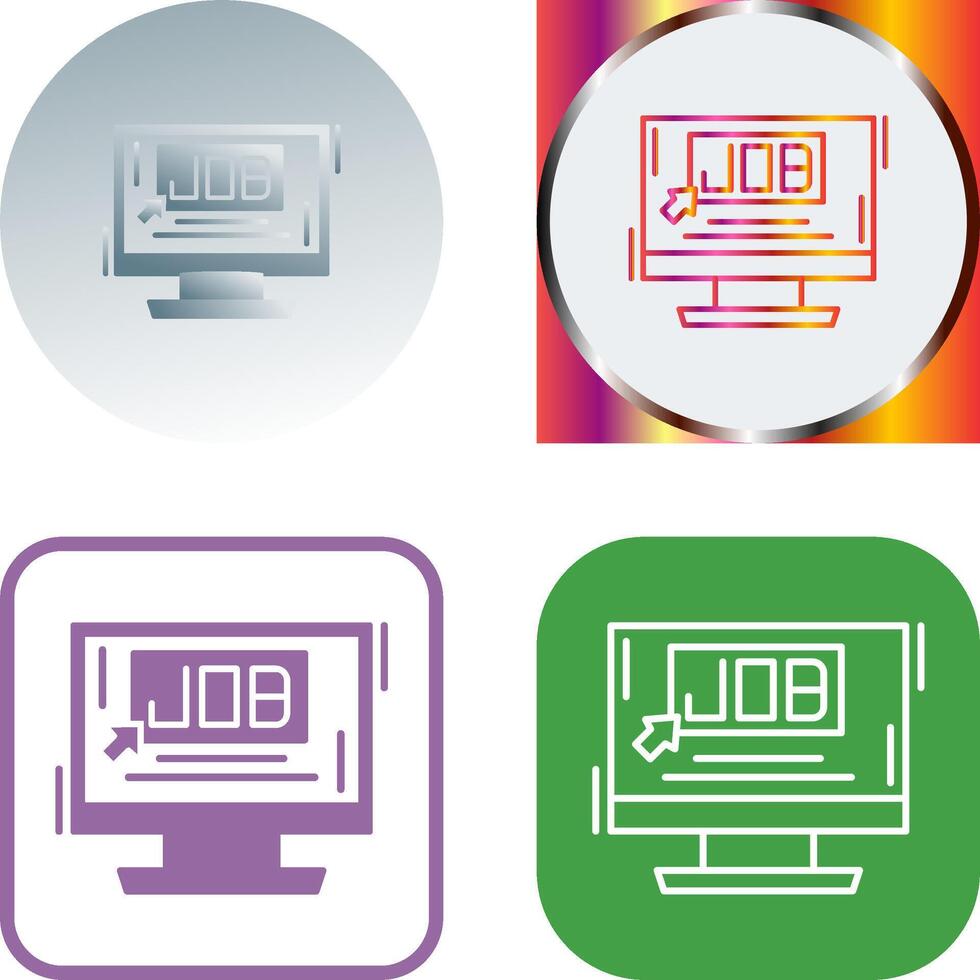 Job Icon Design vector