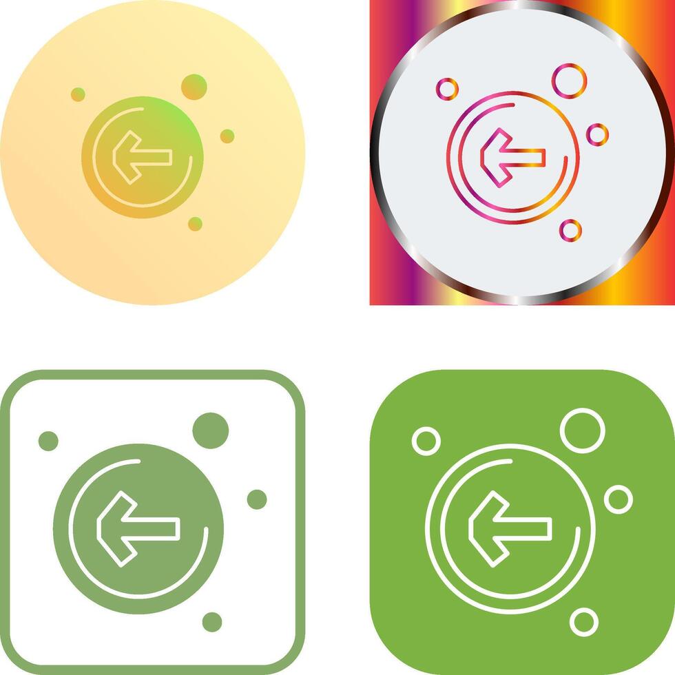 Left Arrow Icon Design vector