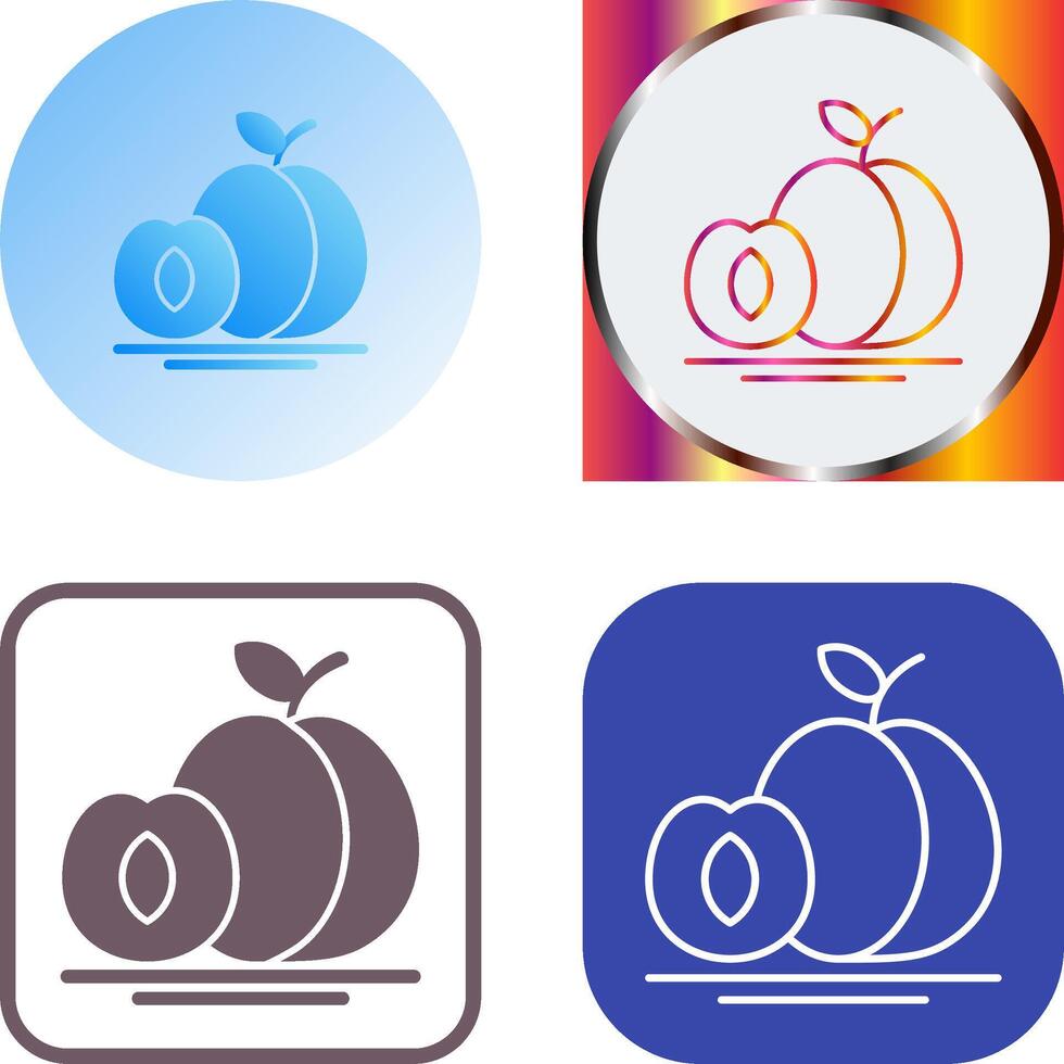 Apricot Icon Design vector