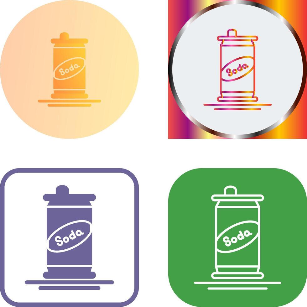 Soda Can Icon Design vector