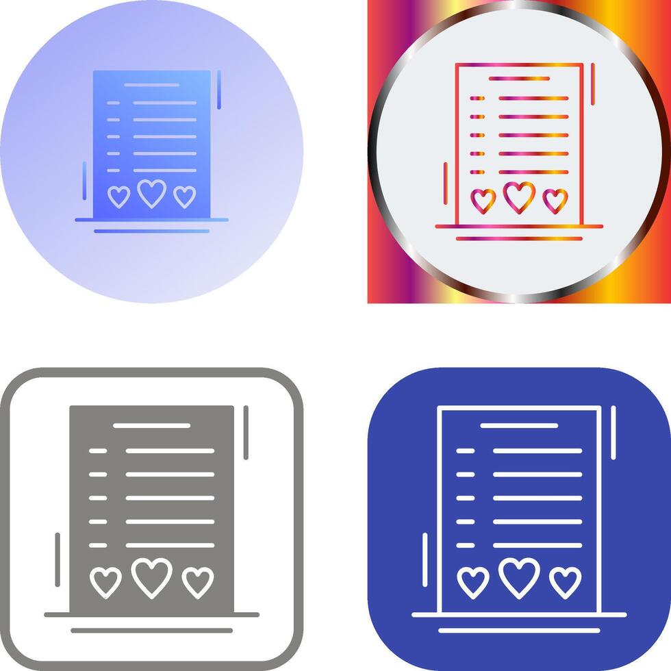Wishlist Icon Design vector