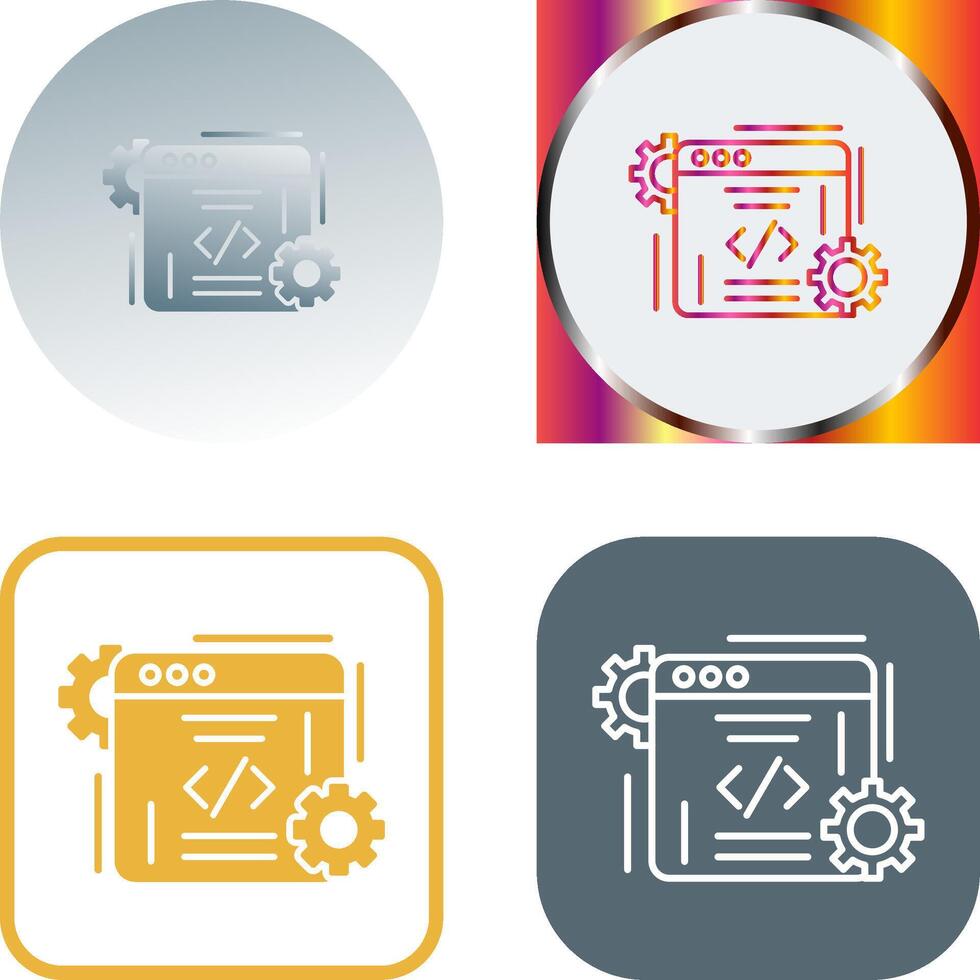 Coding Icon Design vector
