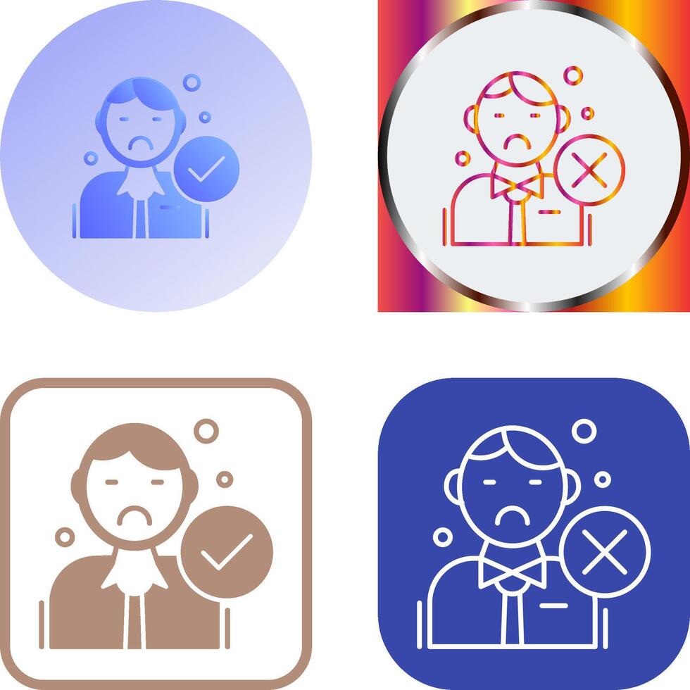 Rejected Icon Design vector