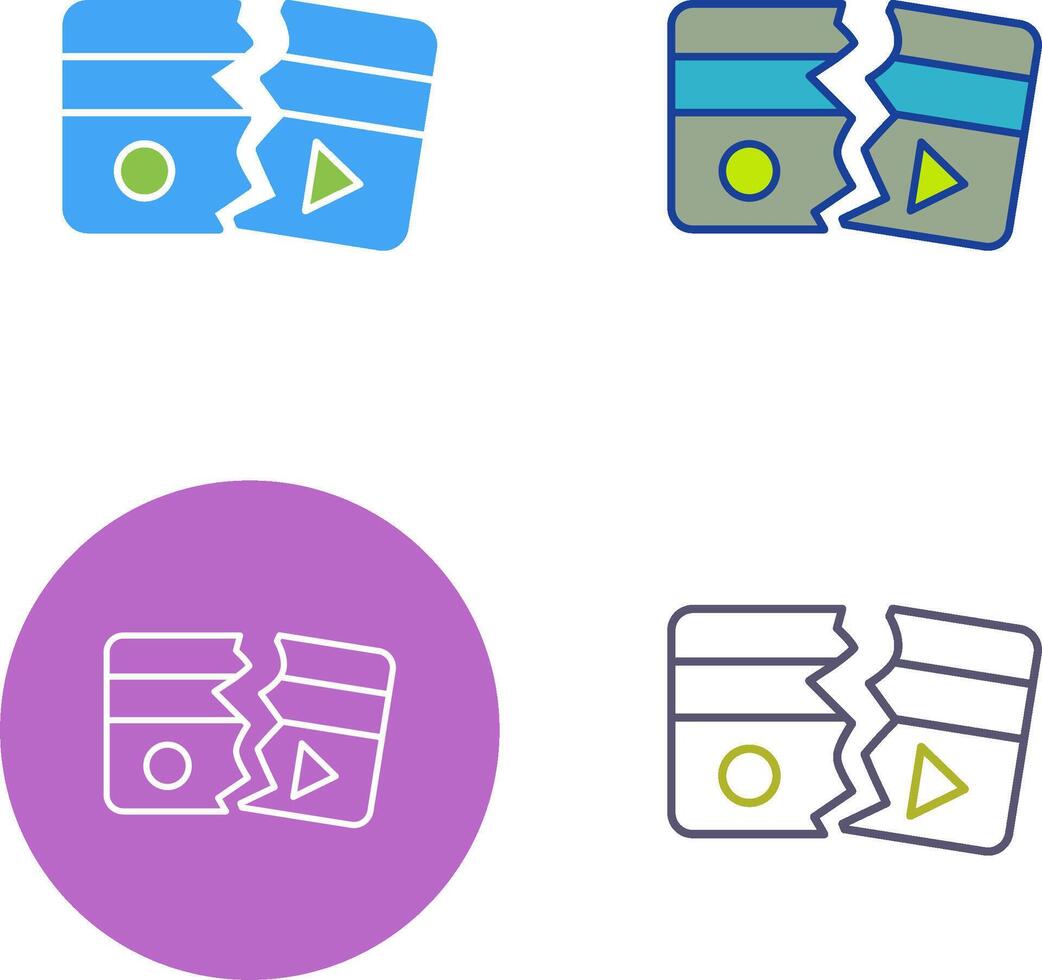Broken Icon Design vector
