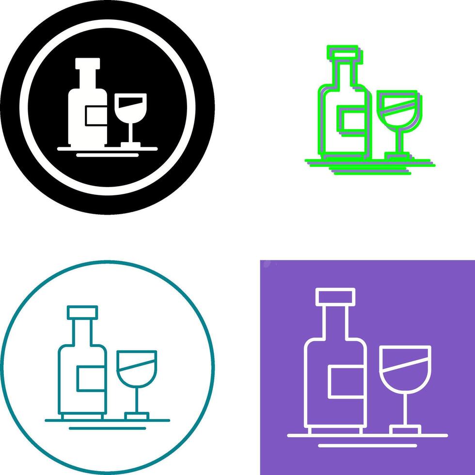 Wine Bottle Icon Design vector