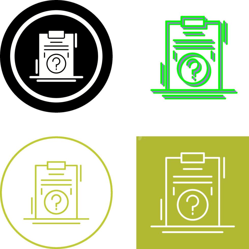 Question Icon Design vector