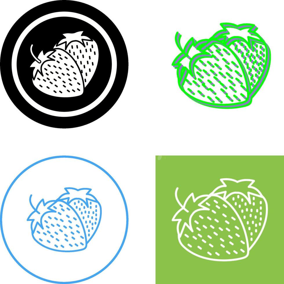 Strawberry Icon Design vector